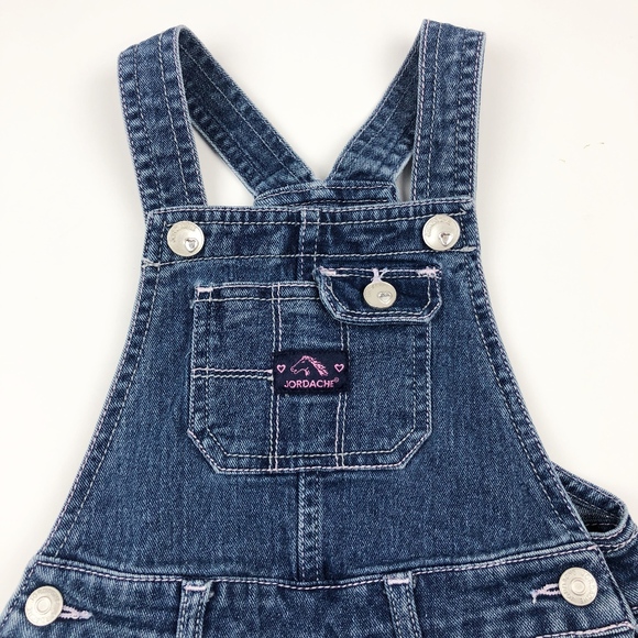 Jordache Toddler Girl's Denim Short Overalls Sz 4T - Picture 3 of 8